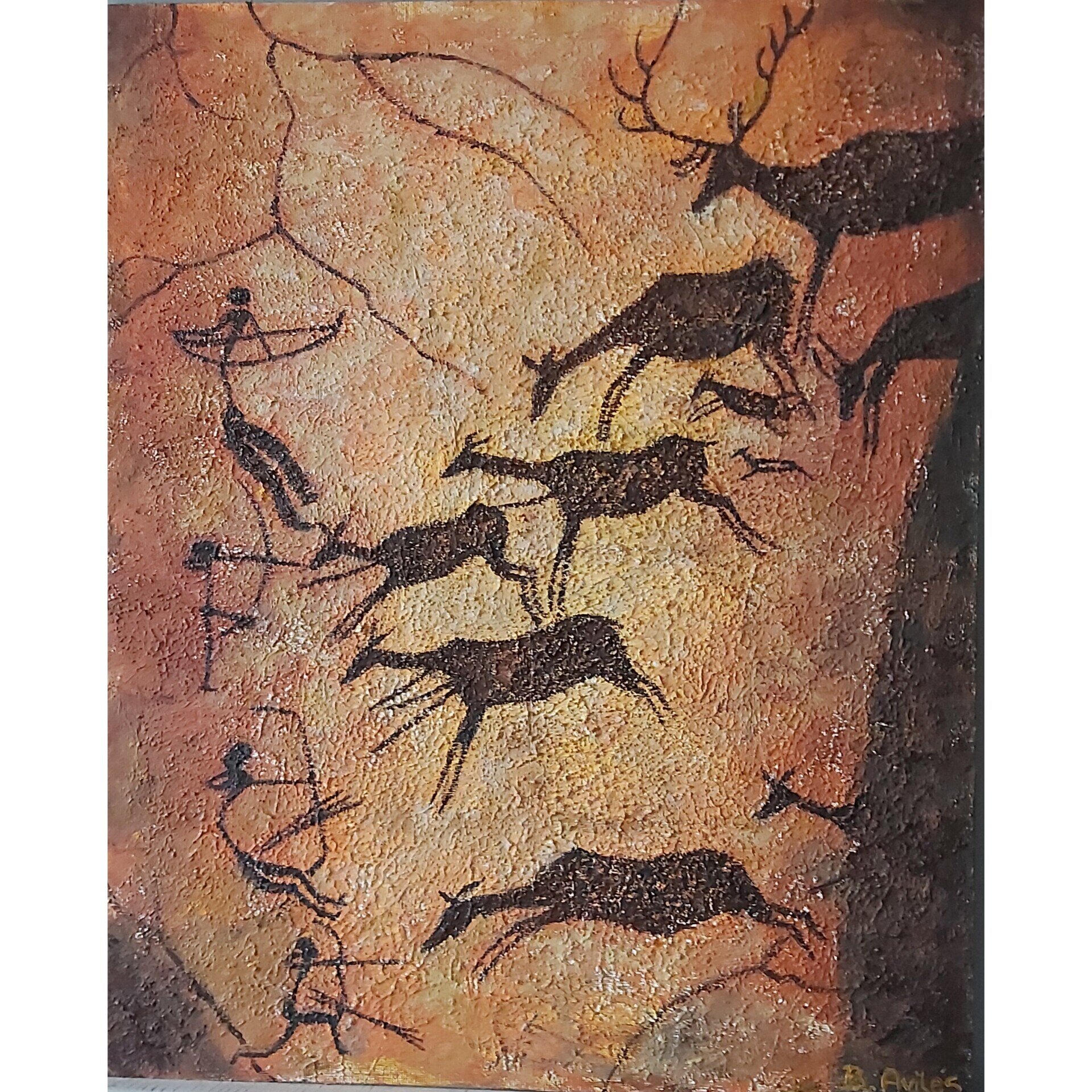 Escena de caza - Cueva de los Caballos, Valltorta (Castellón) - 1