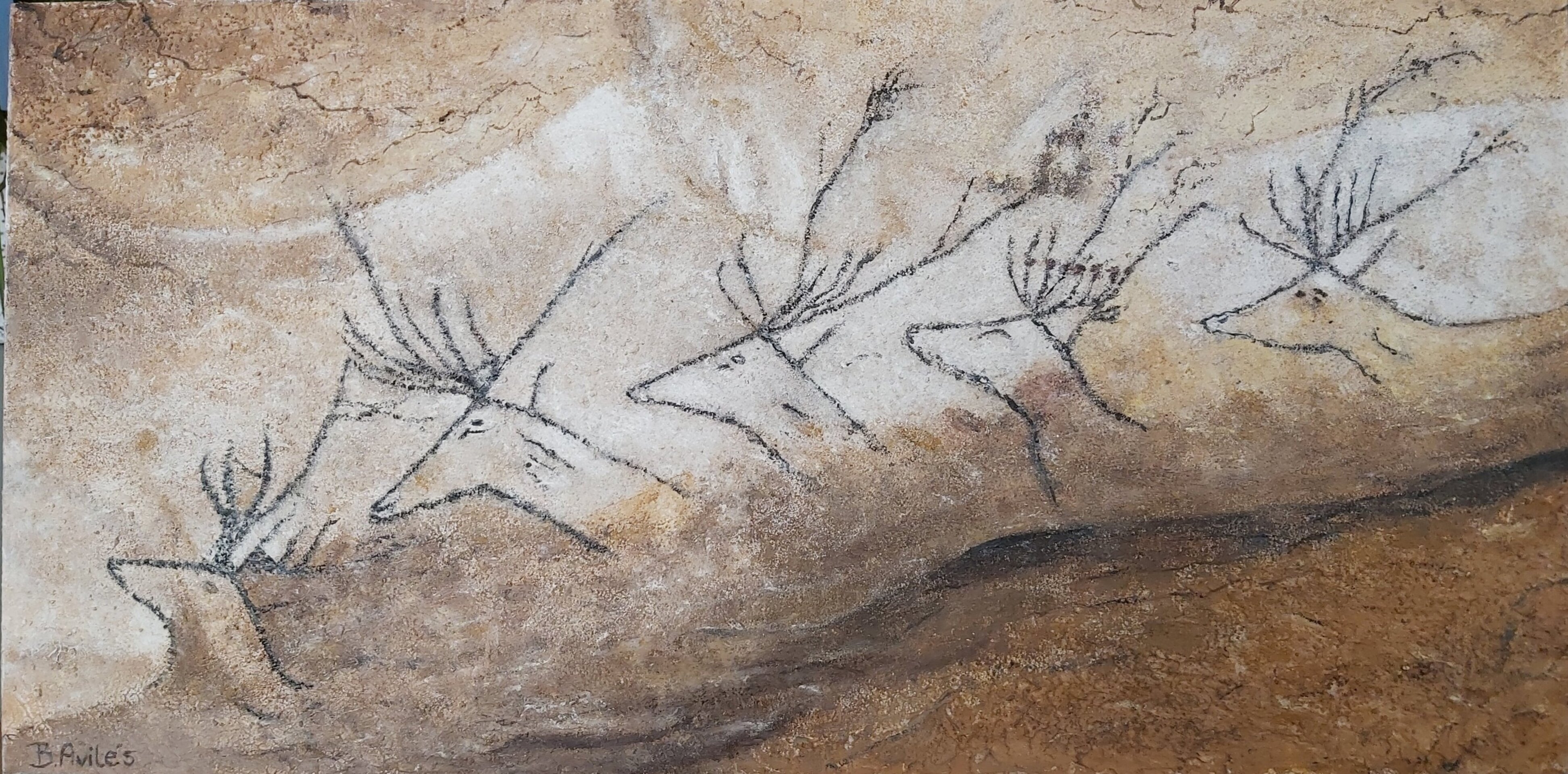 Friso de los ciervos - Cueva de Lascaux, Dordoña (Francia) - 2