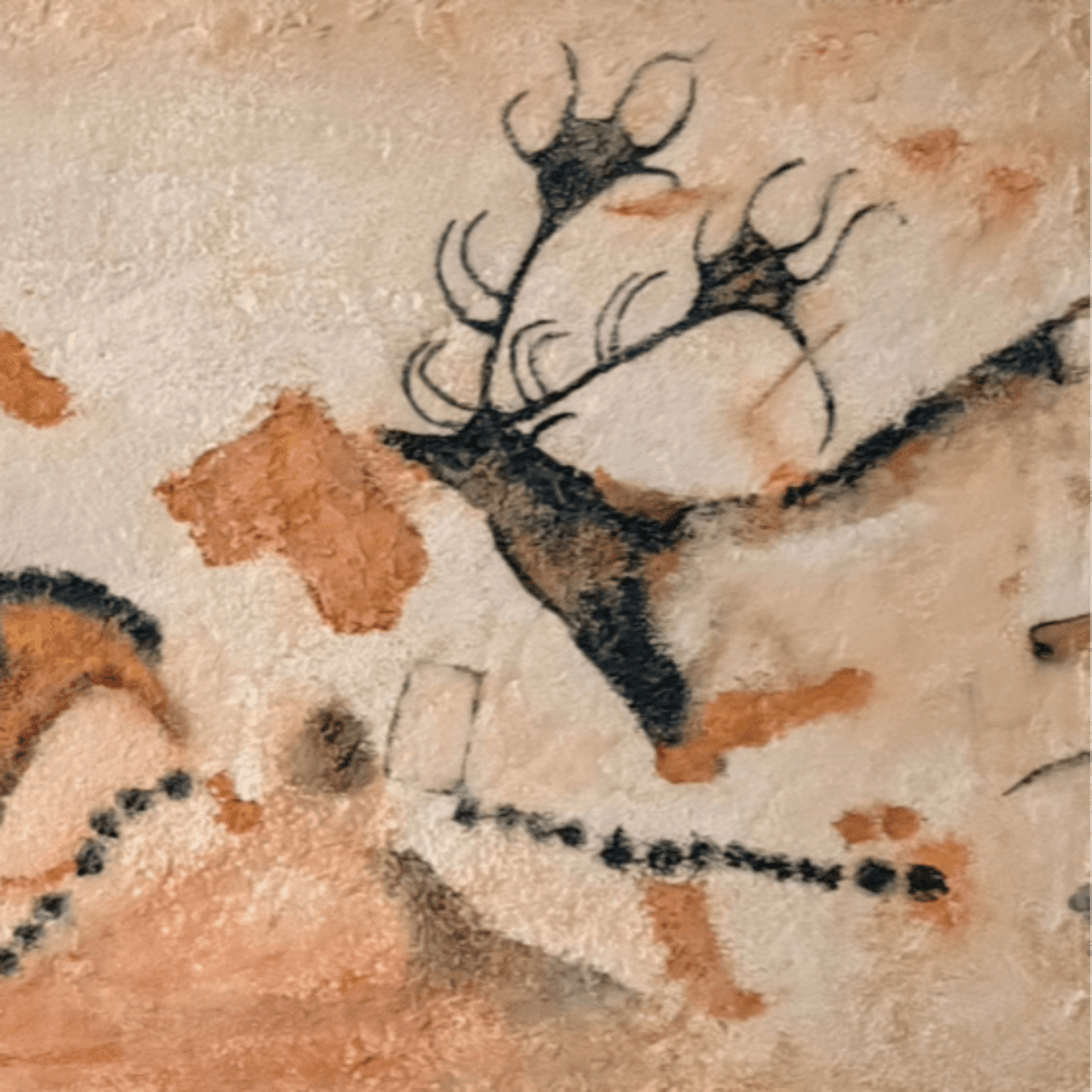 Uro, caballo y reno - Cueva de Lascaux, Dordoña (Francia) - 4